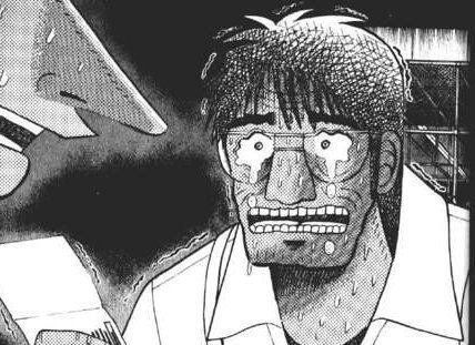 鉄骨渡りで涙を浮かべる石田さんの原作コマ