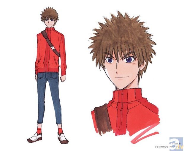 和月伸宏がキャラクター原案を担当した浅永瞬の人物画